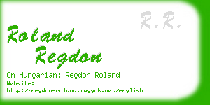 roland regdon business card